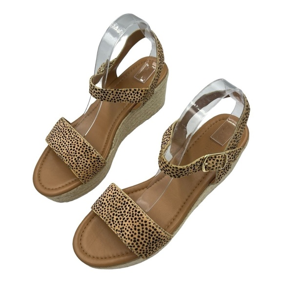 NWT J CREW Leopard Calf Hair Platform Espadrilles Black Tan Leopard 10 - Picture 5 of 11